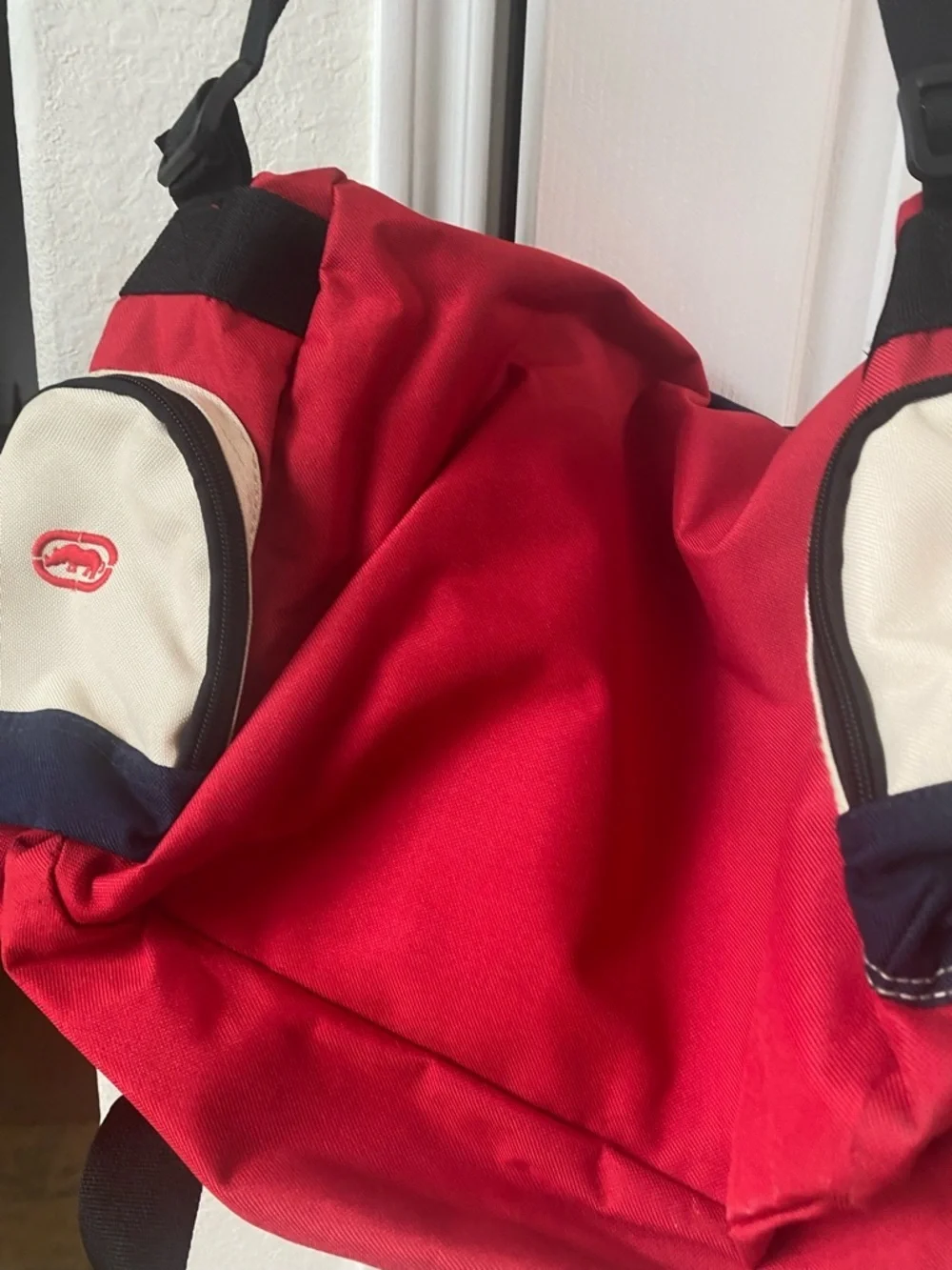Vintage Ecko Unlimited Y2K Retro Red Navy Crossbody Streetwear Messenger Bag